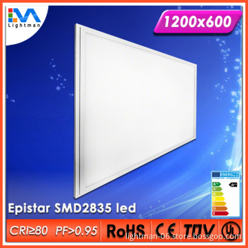 5 years warranty 100lm/W 72W ultra thin 1200x600 led flat panel light